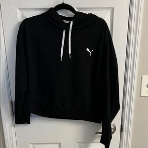 Black Cropped Puma Sweatshirt Black Size L